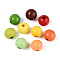 Autumn Spray Painted Schima Wood Beads, Round, Mixed Color, 11.5~12mm, Hole: 3.2mm, about 909pcs/500g