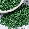 MIYUKI Round Rocailles Beads, Japanese Seed Beads, (RR431) Opaque Green Luster, 8/0, 3mm, Hole: 1mm, about 422~455pcs/10g