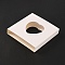 Square Cardboard Gift Boxes, for Floating Display Frame Stand, with Hollow Window, White, Heart Pattern, 11x11x2cm, Unfold: 13x11x0.1cm, Heart: 5.4x5.5cm