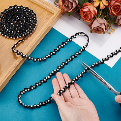 4 ярд полиэстеровой кружевной ленты со стразами&nbsp;OCOR-PH0004-79