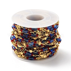 Овальные цепочки ручной работы из стеклянных бусин&nbsp;CHC-M024-12G