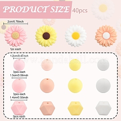 40 шт. Силиконовые бусины&nbsp;SIL-YW0001-66