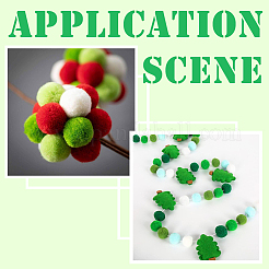 400шт. 4-х цветный полиэстеровый помпон-шар&nbsp;DIY-SC0031-36