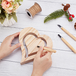 Сердце незавершенное деревянное украшение&nbsp;DIY-WH0888-465
