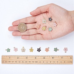 Подвески из эмалевого сплава с покрытием из легкого золота&nbsp;PALLOY-SC0002-42