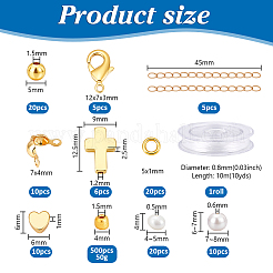 Наборы для изготовления браслетов/ожерельев из латунных бусин своими руками&nbsp;DIY-PH0030-80
