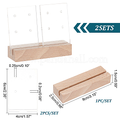 Прозрачный акриловый держатель для сережек-органайзеров&nbsp;EDIS-WH0031-01
