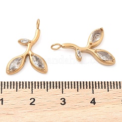 Подвески из нержавеющей стали 304 со стразами&nbsp;STAS-Q340-02G-01