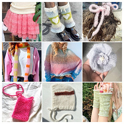 Сегментированная окрашенная пряжа для вязания&nbsp;LS-DIY-TAC0033-03H