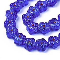 Прозрачные бусинки лэмпворк ручной работы бугристые нити&nbsp;LAMP-S194-022C