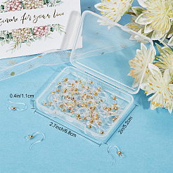 80 шт. экологически чистые пластиковые крючки для сережек&nbsp;STAS-SC0004-43G