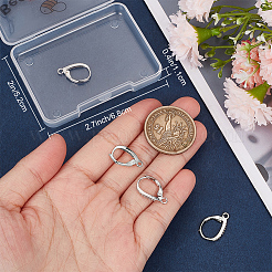 4 пара латунных серег с микропаве из прозрачного кубического циркония с застежкой-молнией&nbsp;KK-BBC0021-97P