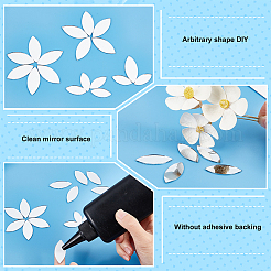 200 шт. 2 стиля зеркальной поверхности мозаичные плитки стеклянные кабошоны&nbsp;DIY-OC0012-43