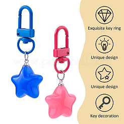10шт 10-х цветная звезда акриловая подвеска украшение&nbsp;HJEW-FH00060