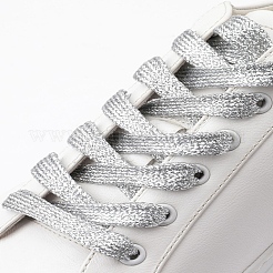 8 пара двухцветных блестящих полиэстеровых шнурков&nbsp;AJEW-LP0003-08