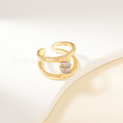 Манжеты из латуни с микро паве кубический цирконий для женщин&nbsp;OC3836