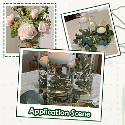 30 шт. пластиковый и полиэстеровый искусственный лист эвкалипта&nbsp;AJEW-SC0031-61B