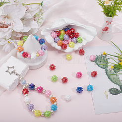 50шт УФ-покрытие непрозрачные акриловые бусины&nbsp;SACR-PA0001-18