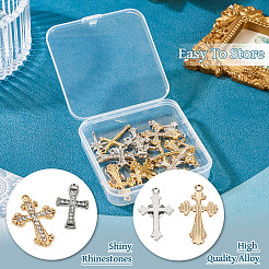 18 шт. 9 стиля сплава с хрустальными подвесками из горного хрусталя&nbsp;ALRI-TA0001-34