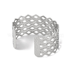 Браслеты-манжеты из нержавеющей стали 304 для женщин&nbsp;BJEW-B104-13P