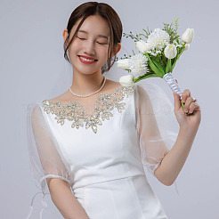 1 шт. отделка воротника латунными стразами&nbsp;DIY-MA0006-91