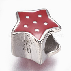 Европейские бусины из нержавеющей стали 304&nbsp;STAS-F195-111P