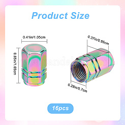 Колпачки клапанов шин с шестигранной головкой из алюминиевого сплава&nbsp;AJEW-WH0329-19