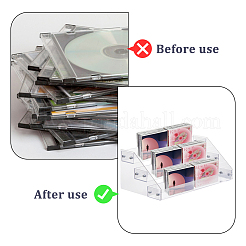 Одноуровневый держатель для бутылочек с лаком для ногтей из полистирольного пластика&nbsp;ODIS-WH0095-004