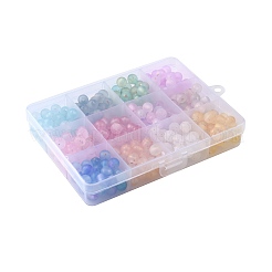 360 шт. 12-х цветные матовые прозрачные акриловые бусины&nbsp;OACR-FS0002-23