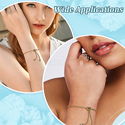 16 шт. 2 цвета регулируемые цепи из нержавеющей стали 304 для изготовления браслетов&nbsp;AJEW-ME0001-03