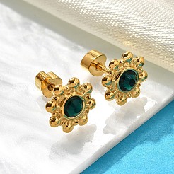 Серьги-гвоздики из нержавеющей стали 304 с ионным покрытием (IP)&nbsp;EJEW-A118-10G-01