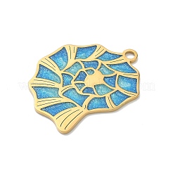 Эмалевые подвески из нержавеющей стали 304 на тему океана&nbsp;LS-STAS-G373-01B-01