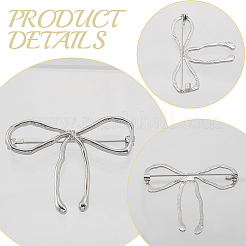 Броши-банты из сплава для женщин&nbsp;JEWB-WH20003-09P