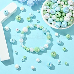 250 г УФ-покрытие радужные переливающиеся непрозрачные акриловые бусины&nbsp;PACR-CJ0001-38D