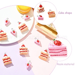 10шт 2 стиля непрозрачные подвески из смолы&nbsp;CRES-YW0001-47