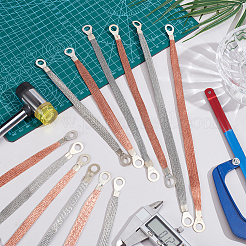 Плоский автомобильный ремень заземления с медной оплеткой и наконечниками&nbsp;KK-BC0015-32A