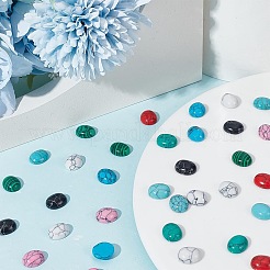 80 шт. 10 стиля кабошонов из натурального говлита&nbsp;G-AR0006-05