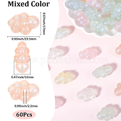60 шт. Прозрачные акриловые бусины&nbsp;OACR-SC0002-10