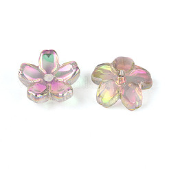 Прозрачные гальванические стеклянные колпачки для бусин&nbsp;EGLA-N015-01D