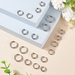 6 пара серег-колец Huggie Hoops из нержавеющей стали 202&nbsp;EJEW-TA0001-57A