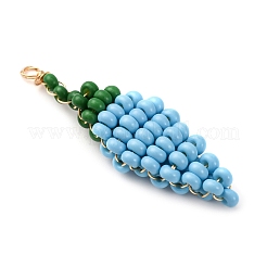 3 шт. подвески из двухцветного стеклянного бисера в виде перца&nbsp;PALLOY-MZ00788