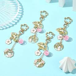 Подвесные брелки из сплава эмали&nbsp;HJEW-FS00052-04