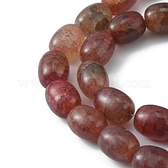 Имитация треснувших нефритовых стеклянных бусин&nbsp;GLAA-WH0032-05B