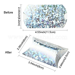 20 шт. лазерная картонная бумажная подушка для упаковки конфет&nbsp;CON-YW0001-94A