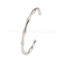 Женские браслеты-манжеты из бамбукового сплава из нержавеющей стали 304&nbsp;BJEW-G759-09P