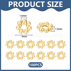 100 шт. разделительные бусины из нержавеющей стали 304&nbsp;STAS-UN0057-94