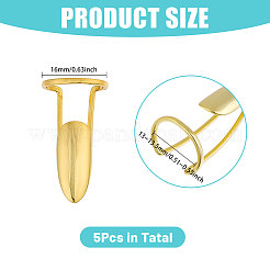 5 шт. кольца из латунного сплава в форме ногтя для женщин&nbsp;MRMJ-GL0001-21