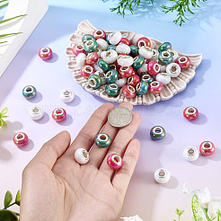 150шт европейские бусины из непрозрачной смолы&nbsp;RESI-TA0004-61D