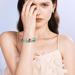 200шт 10 цвета треск стеклянные бусины нити&nbsp;GLAA-TA0003-31A