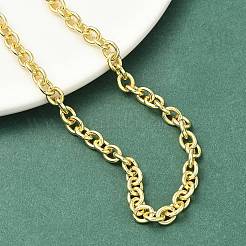 Женские ожерелья из латунных цепочек толщиной 5 мм NJEW-K271-12G